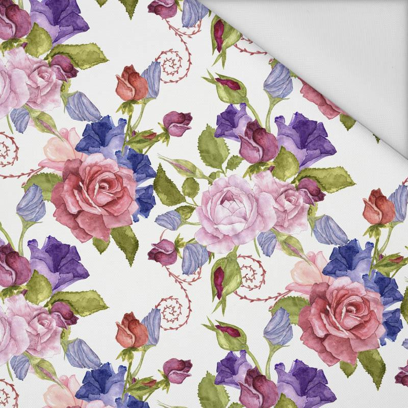 ROSE FLOWERS PAT. 2 (BLOOMING MEADOW) - Waterproof woven fabric