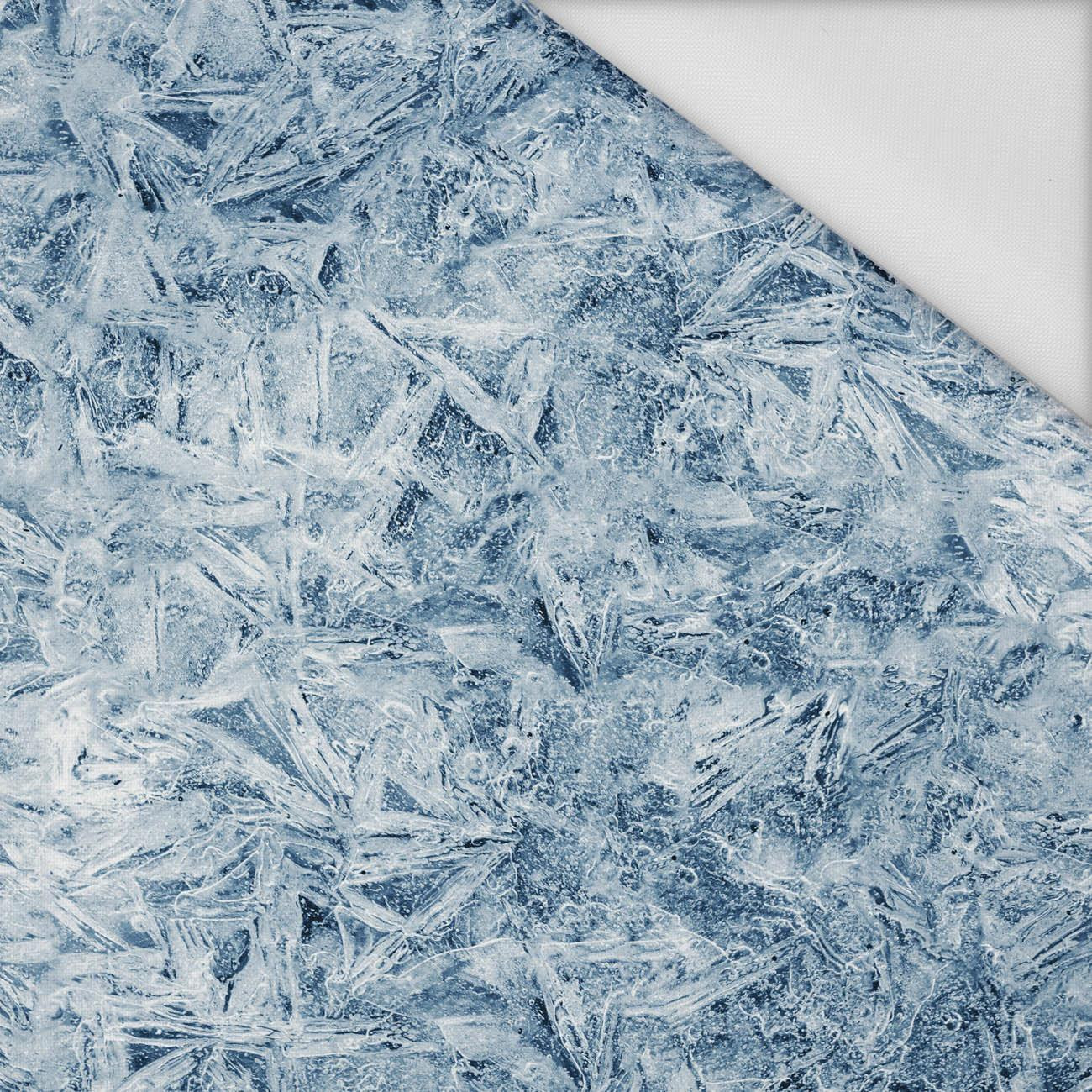 FROST pat. 2 / sea blue (PAINTED ON GLASS) - Waterproof woven fabric