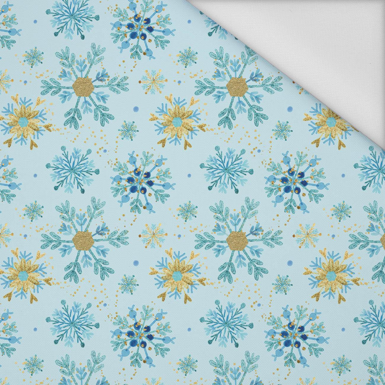 BLUE SNOWFLAKES pat. 3 - Waterproof woven fabric