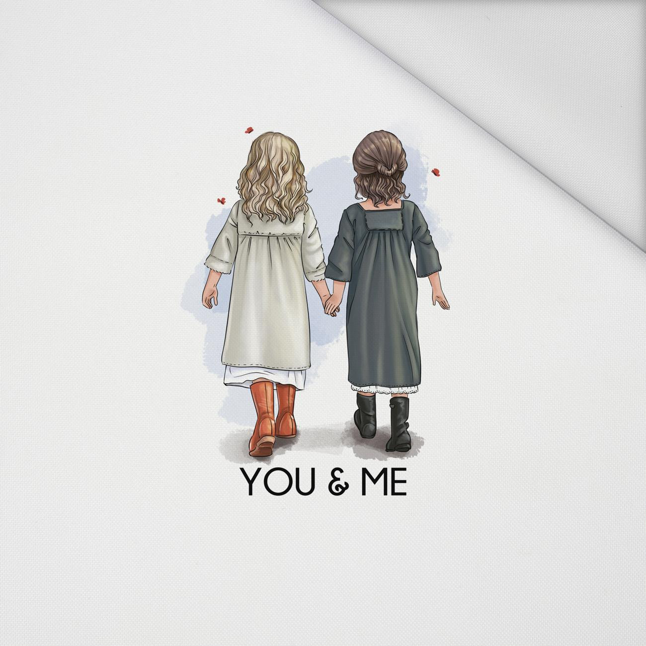 YOU & ME / girls - panel (60cm x 50cm) Waterproof woven fabric