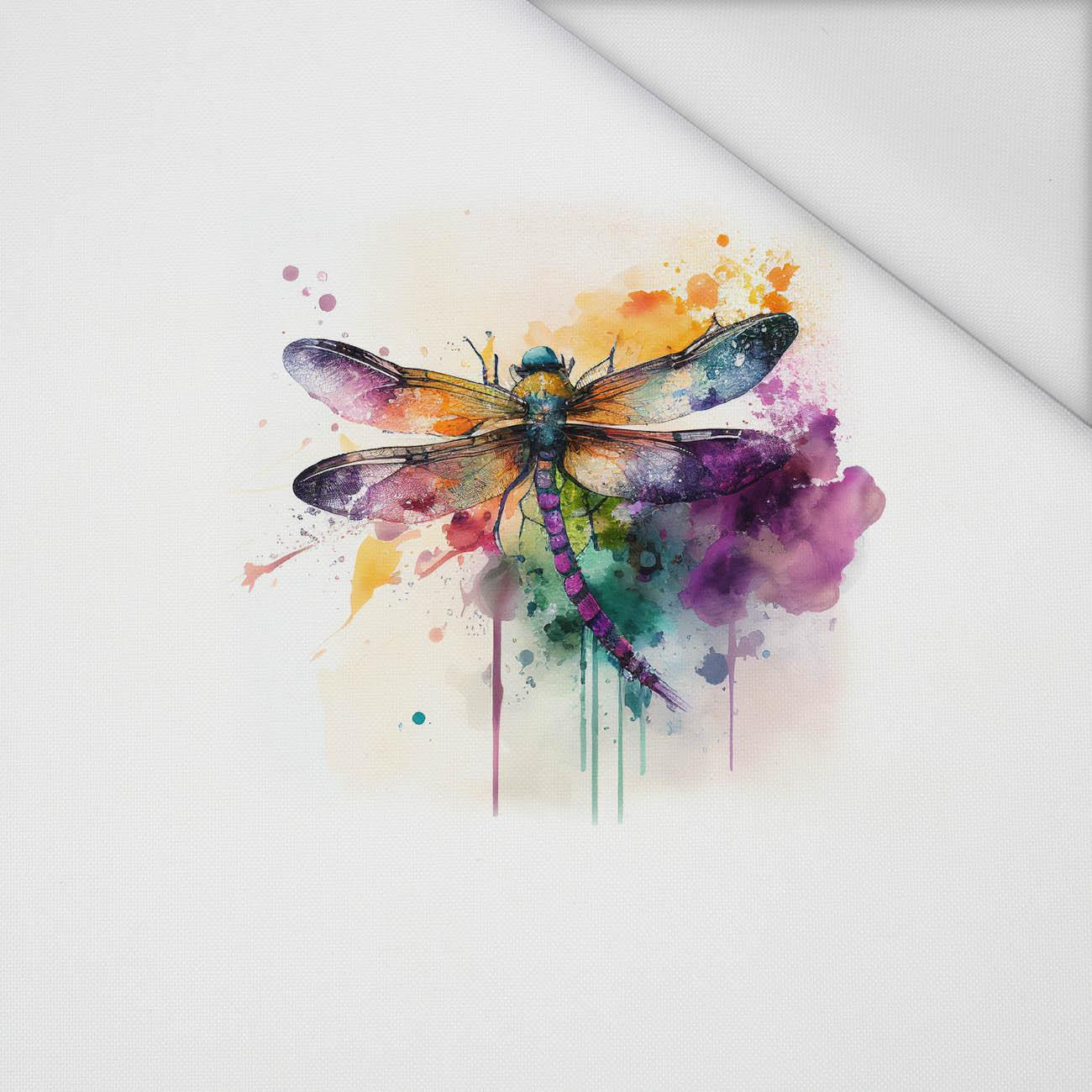 WATERCOLOR DRAGONFLY - panel (60cm x 50cm) Waterproof woven fabric
