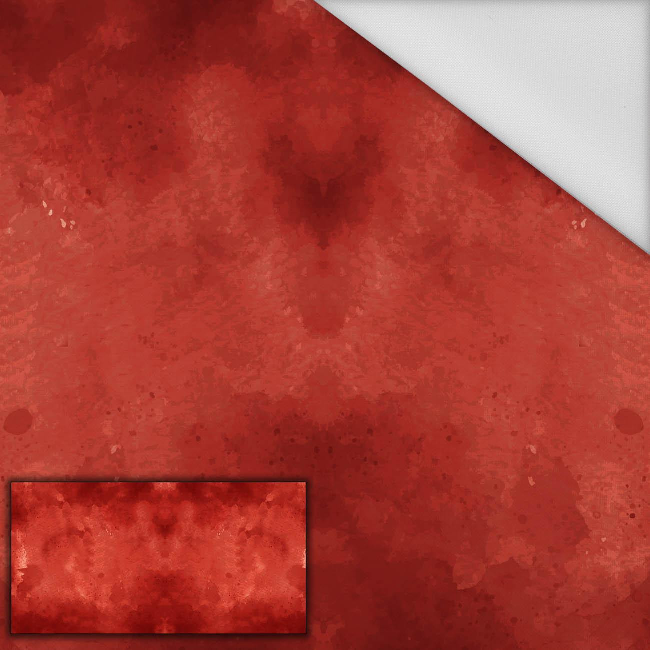 RED SPECKS - panel (80cm x 155cm) Waterproof woven fabric
