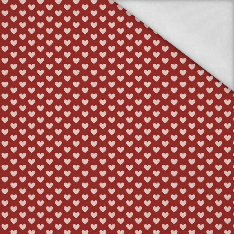 HEARTS / red (VALENTINE'S HEARTS) - Waterproof woven fabric