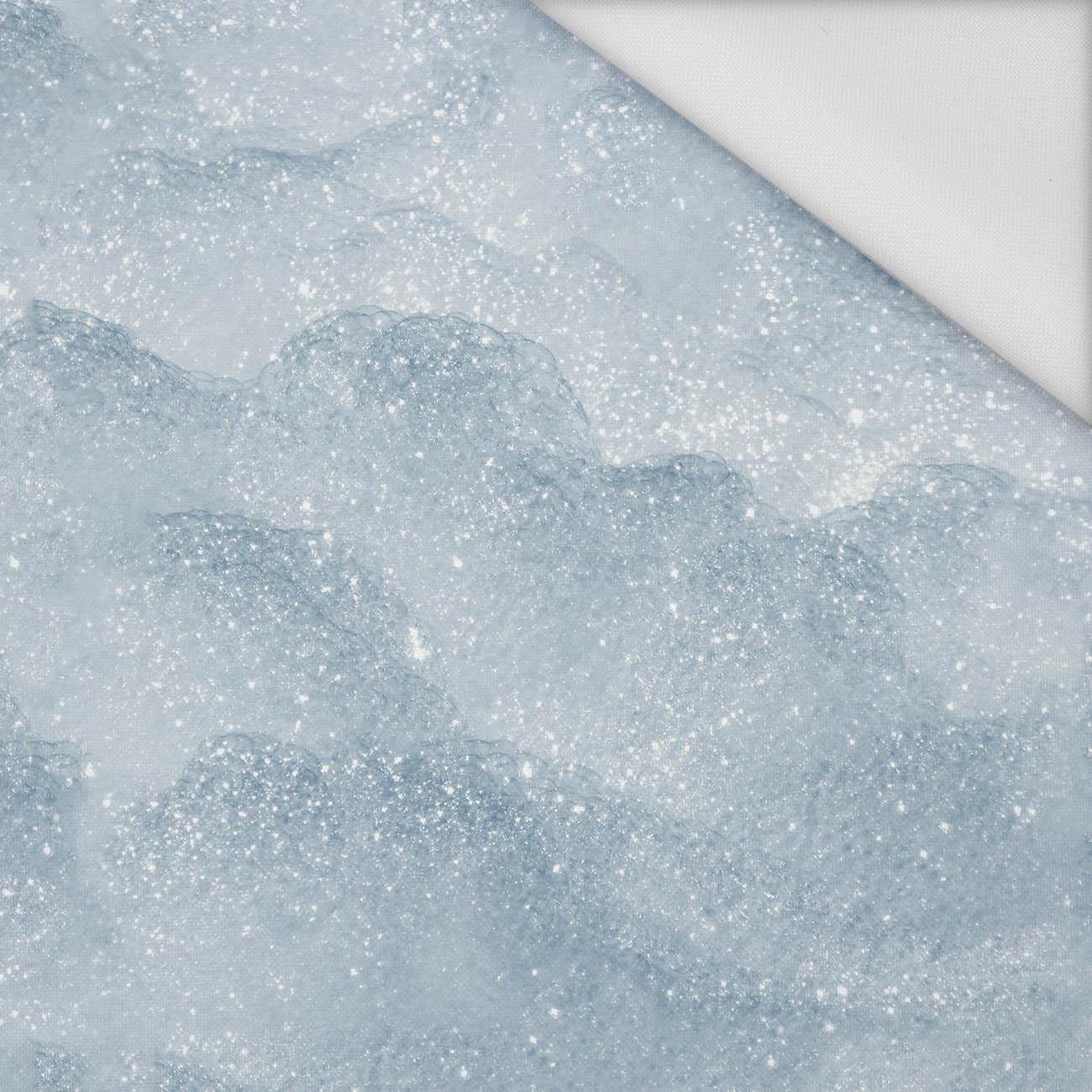 SNOW / light blue (PAINTED ON GLASS) - Waterproof woven fabric