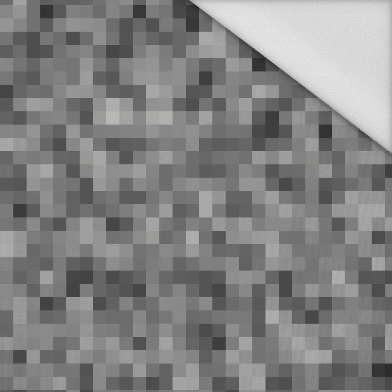 PIXELS pat. 2 / grey - Waterproof woven fabric