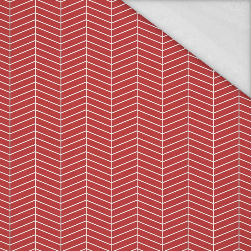 HERRINGBONE pat. 3 / red (VALENTINE'S MIX) - Waterproof woven fabric