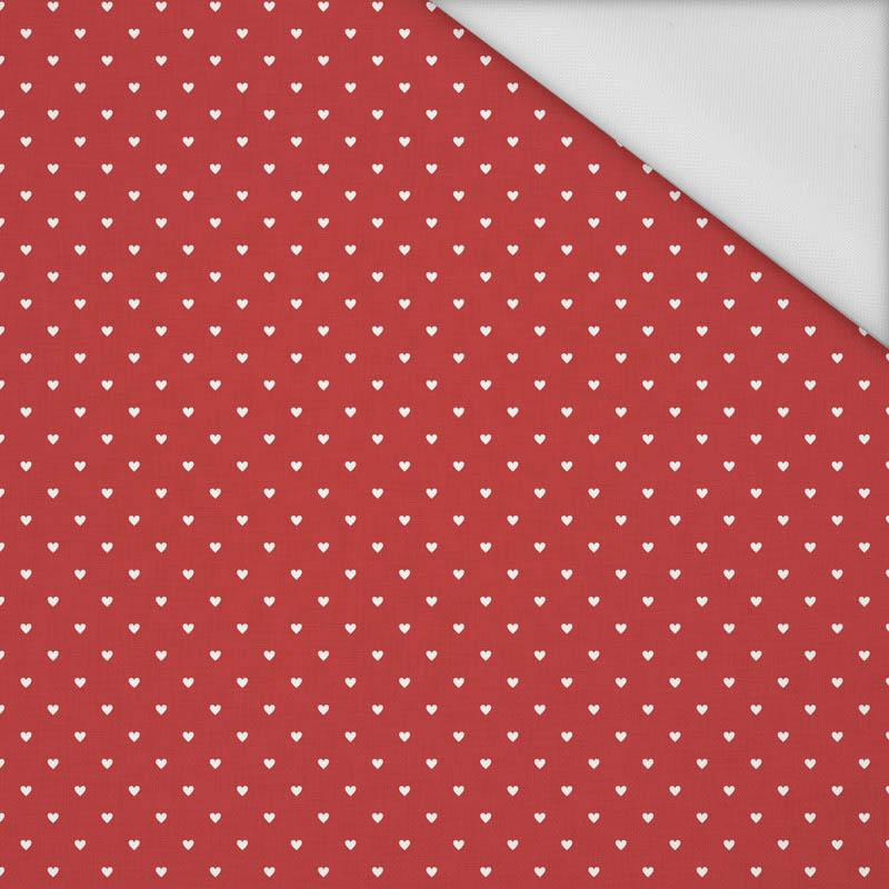 HEARTS pat. 2 / red (VALENTINE'S MIX) - Waterproof woven fabric