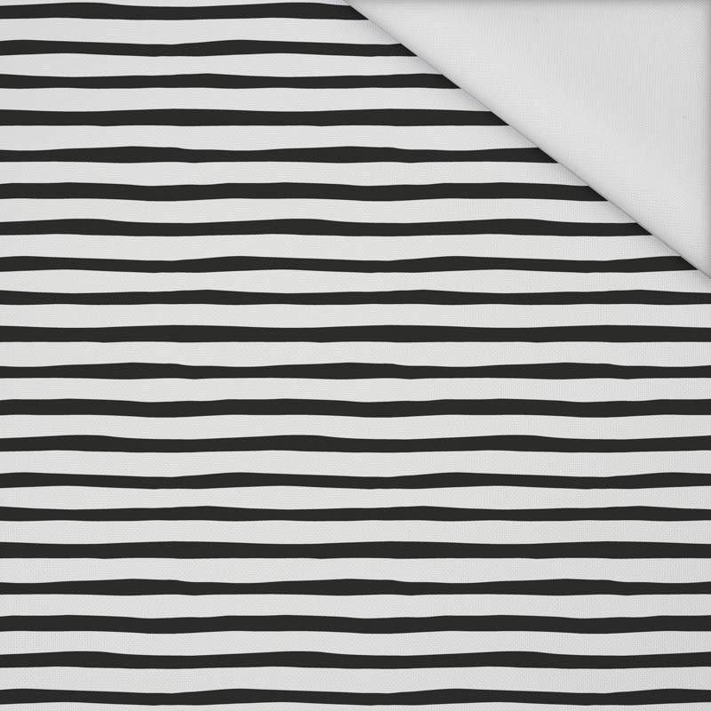 STRIPES - BLACK AND WHITE (BIRDS IN LOVE) - Waterproof woven fabric