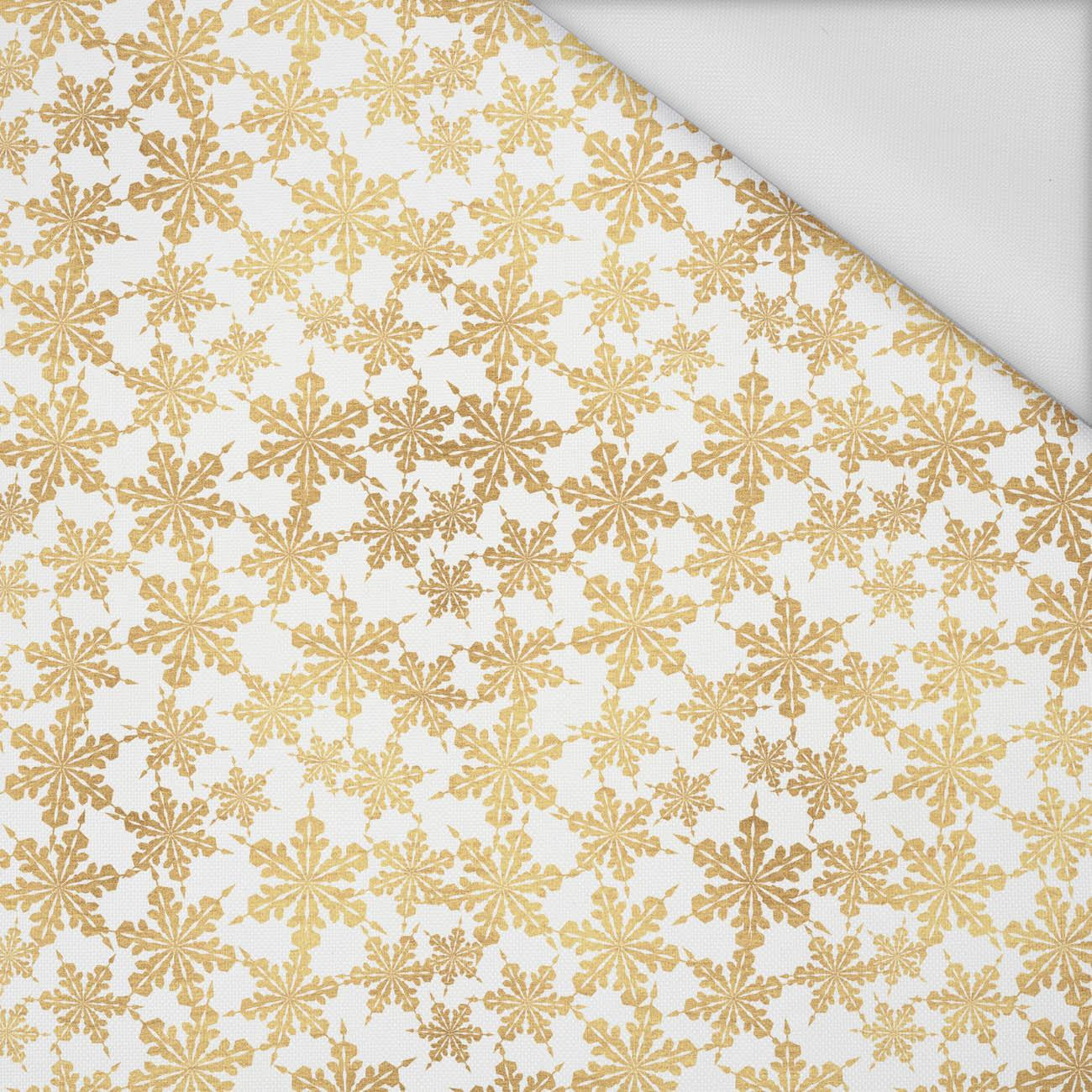 GOLDEN PAPER SNOWFLAKES (WHITE CHRISTMAS) - Waterproof woven fabric