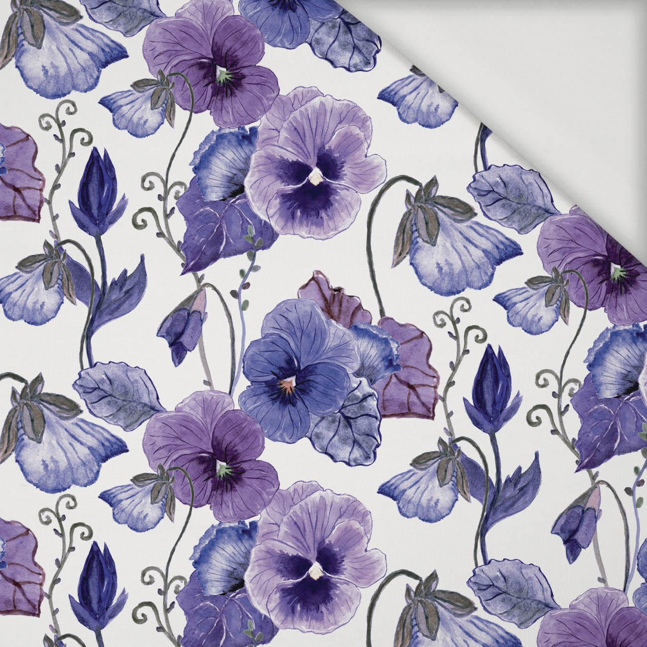 45CM PANSIES (BLOOMING MEADOW) (Very Peri) - Viscose jersey