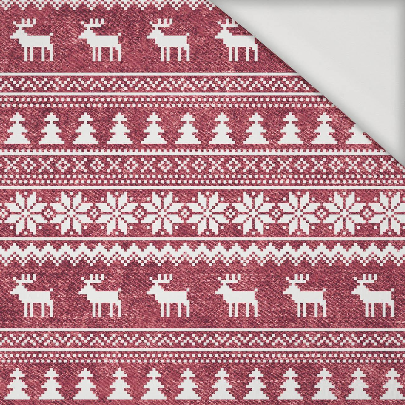 REINDEERS PAT. 2 / ACID WASH MAROON  - Viscose jersey