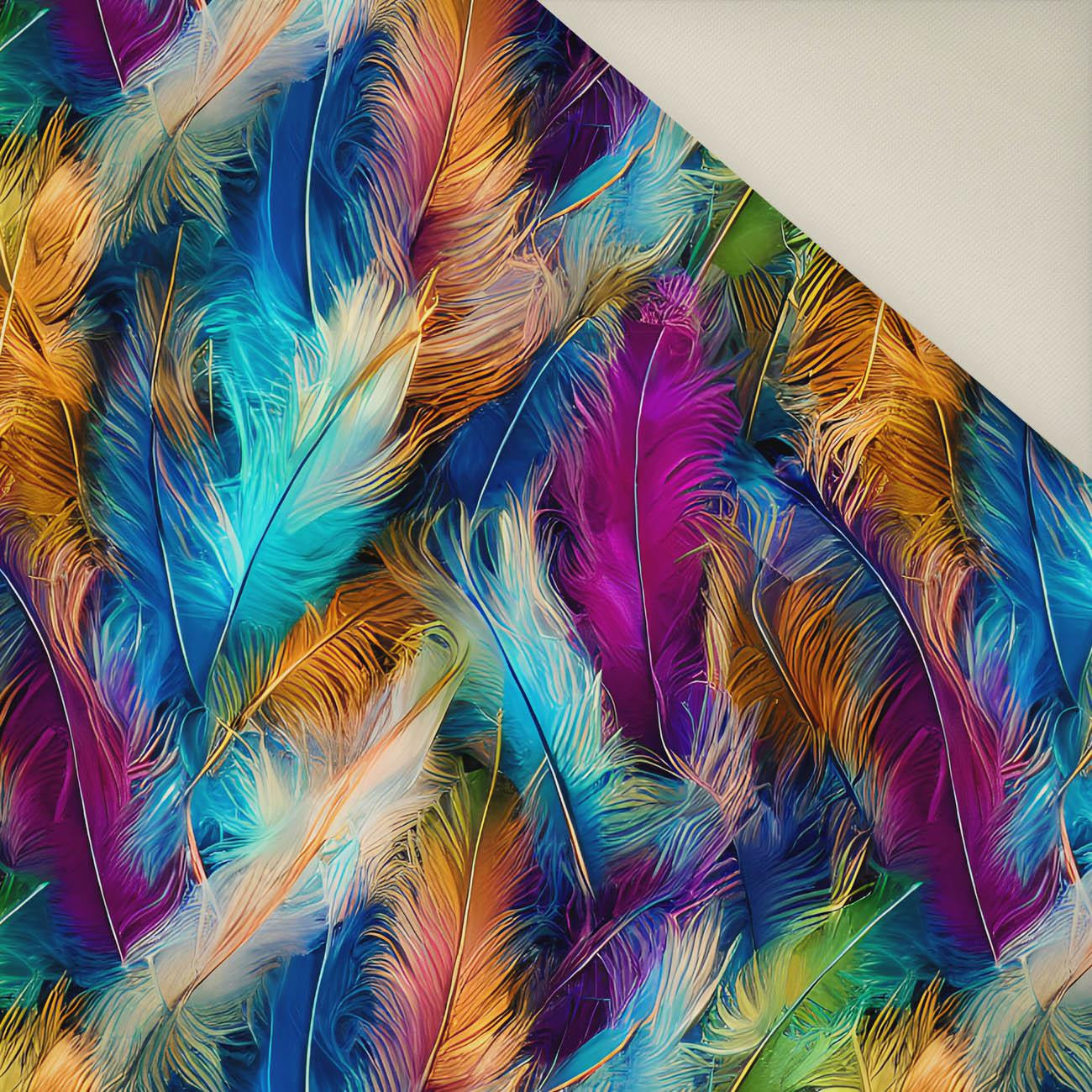 NEON FEATHERS- Upholstery velour 