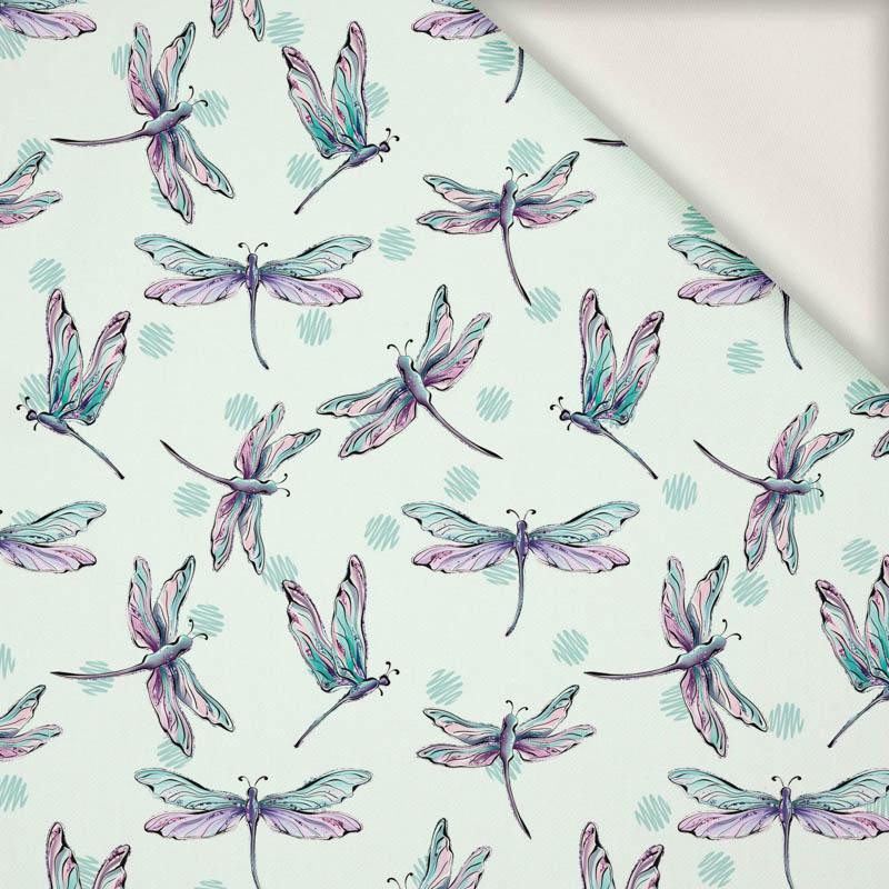 DRAGONFLIES pat. 2 (DRAGONFLIES AND DANDELIONS) - viscose woven fabric
