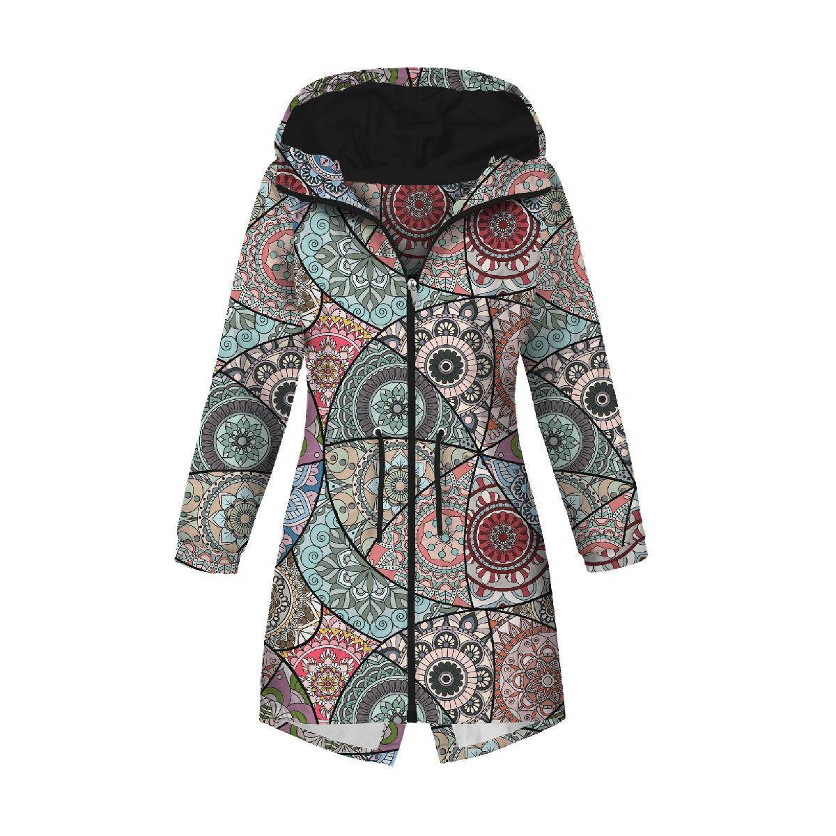 WOMEN'S PARKA PANEL (ANNA) - STAINED GLASS / aqua - S