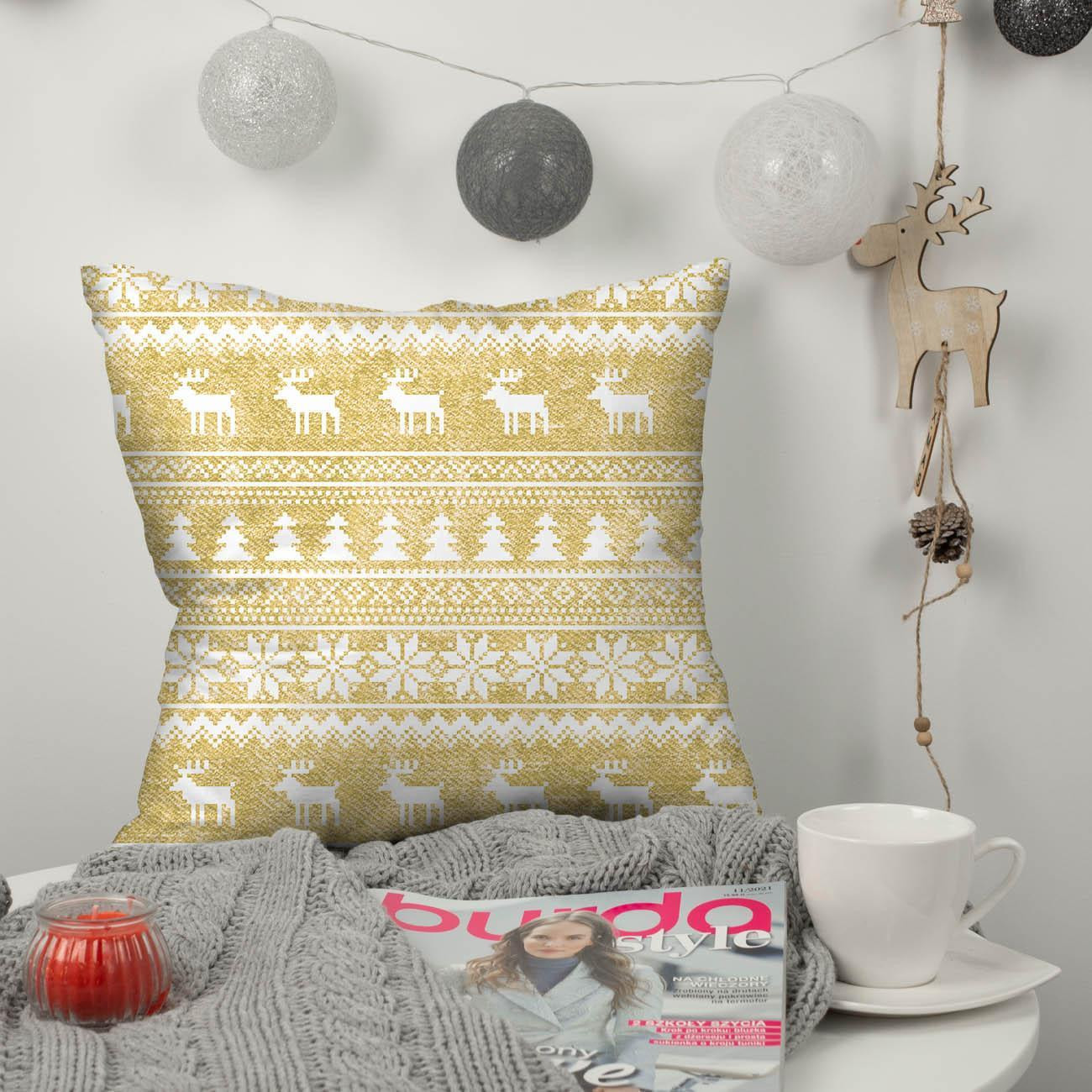 REINDEERS PAT. 2 / ACID WASH GOLD  - looped knit fabric