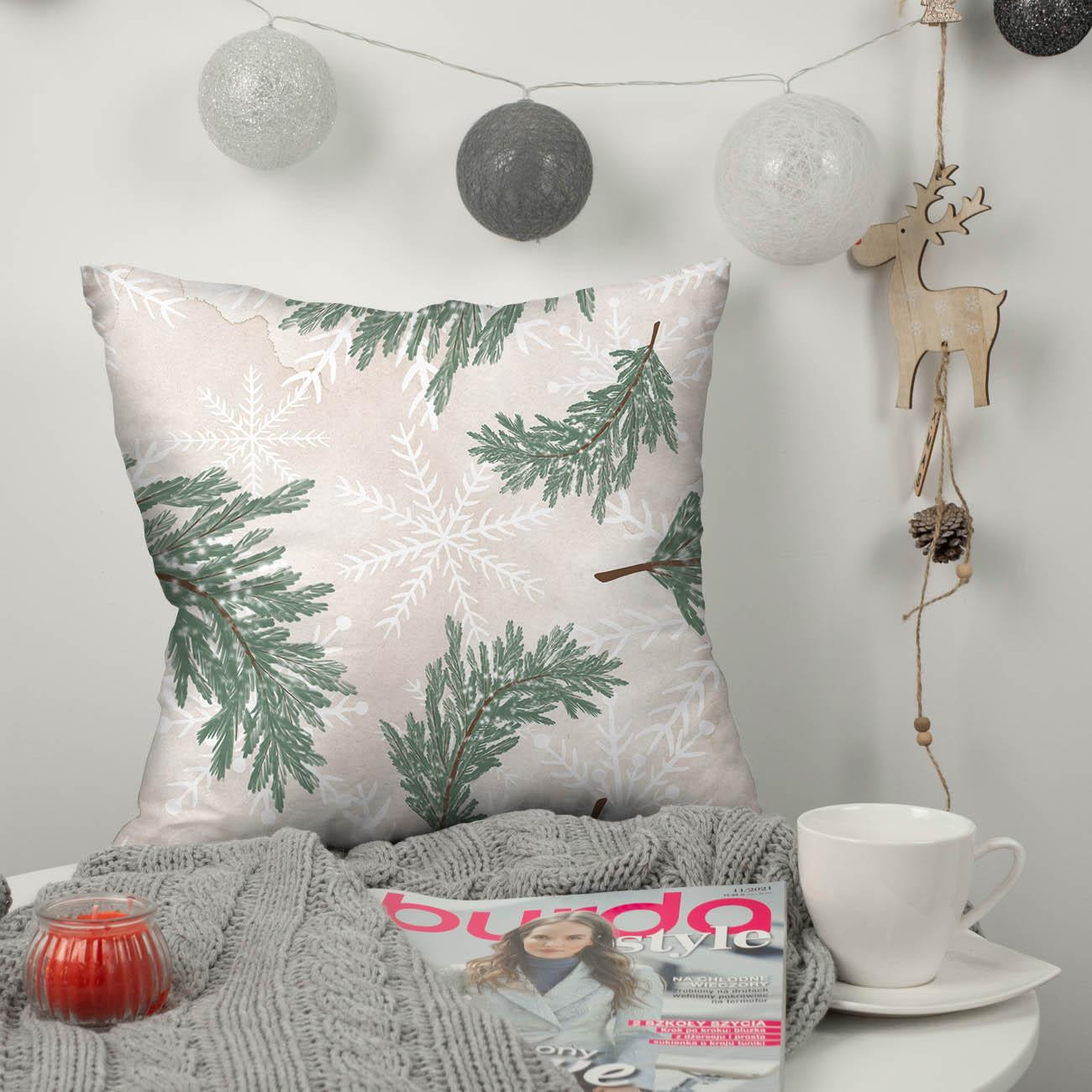 TWIGS AND SNOWFLAKES (WINTER IN THE CITY) - single jersey with elastane 