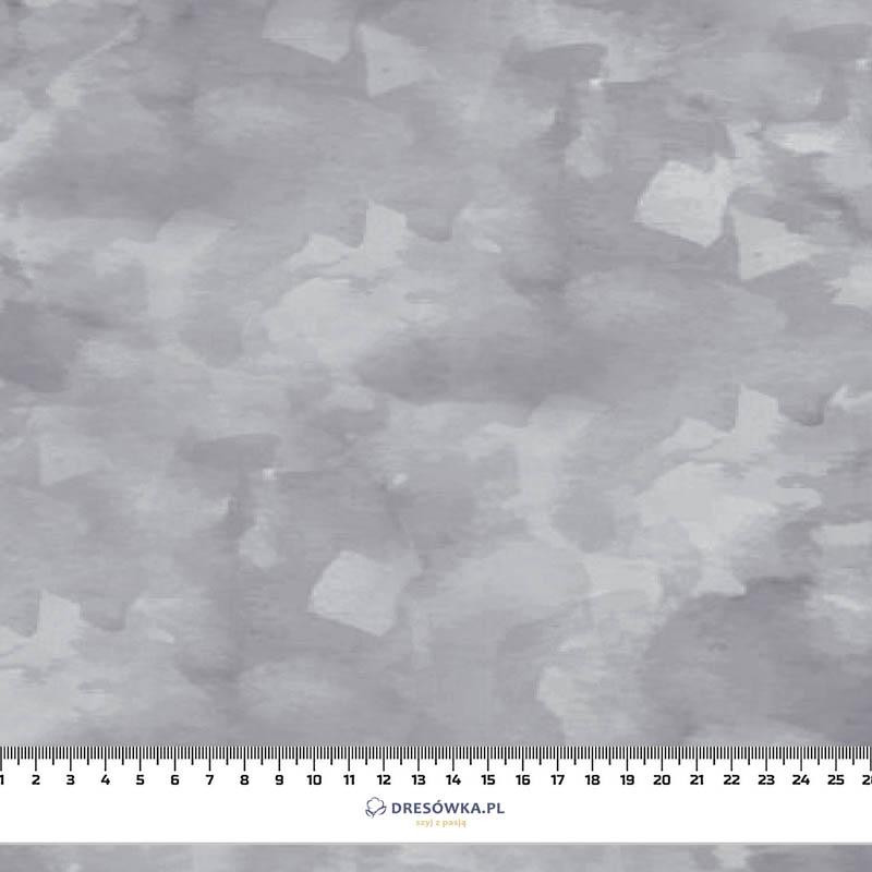 CAMOUFLAGE pat. 2 / grey - brushed knit fabric with teddy / alpine fleece