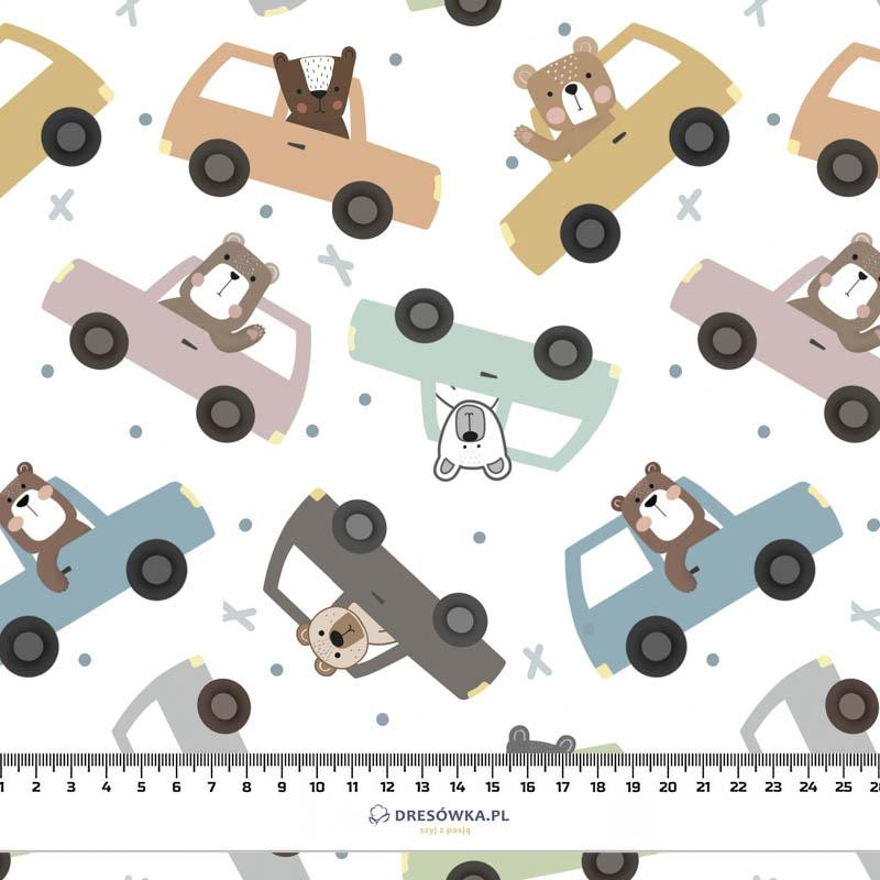 COLORFUL CARS pat. 2 (CITY BEARS) - Cotton woven fabric