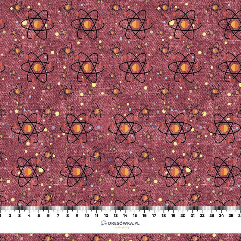 COSMIC ATOMS (SPACE EXPEDITION) / ACID WASH MAROON - Waterproof woven fabric