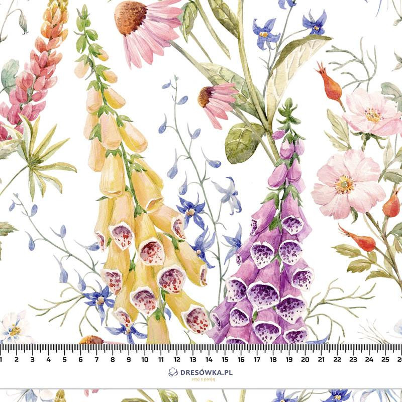 FLOWERS / bellflowers - looped knit fabric
