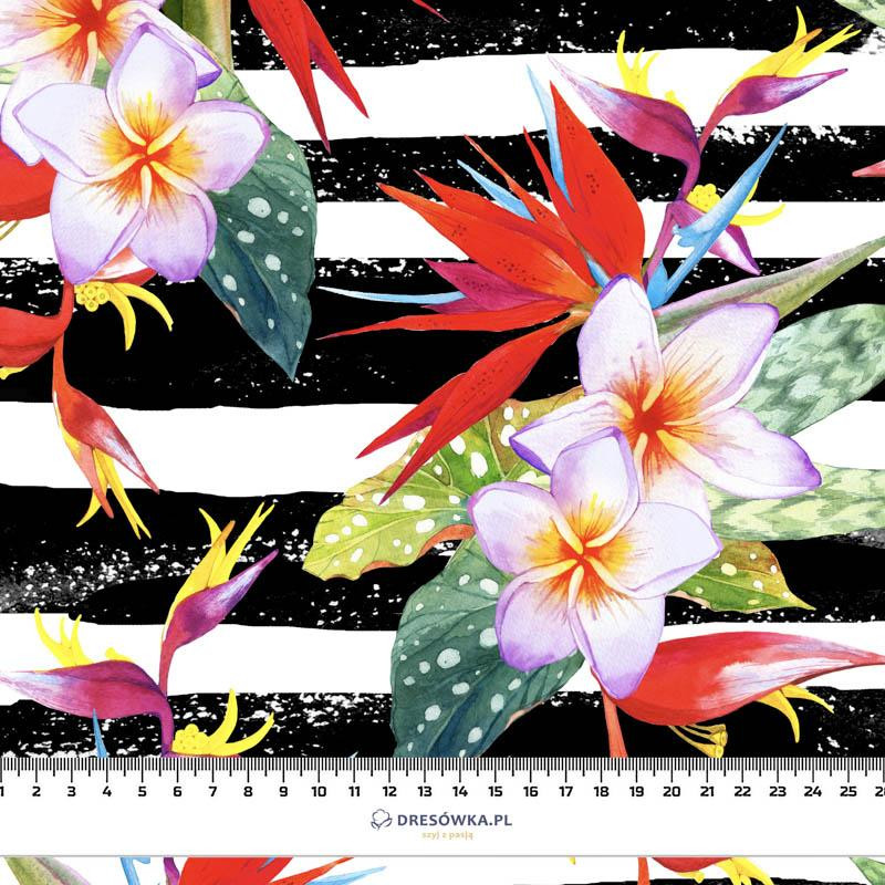 FLOWERS ON THE ZEBRA - Waterproof woven fabric