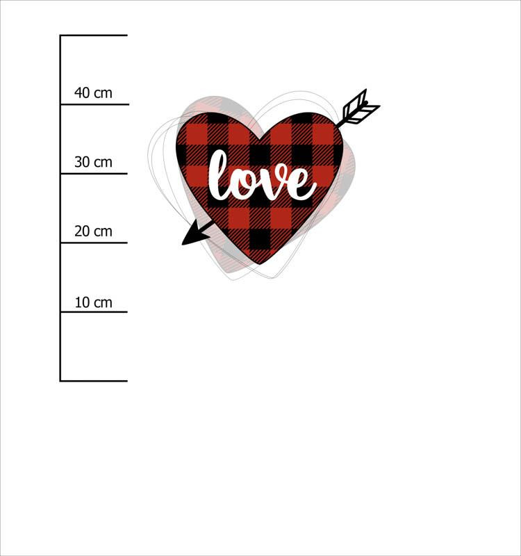 HEART LOVE / arrow (BE MY VALENTINE) - panel 75cm x 80cm