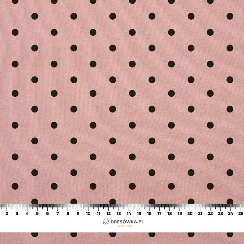 BLACK DOTS  / B-05 rose quartz - looped knitwear 