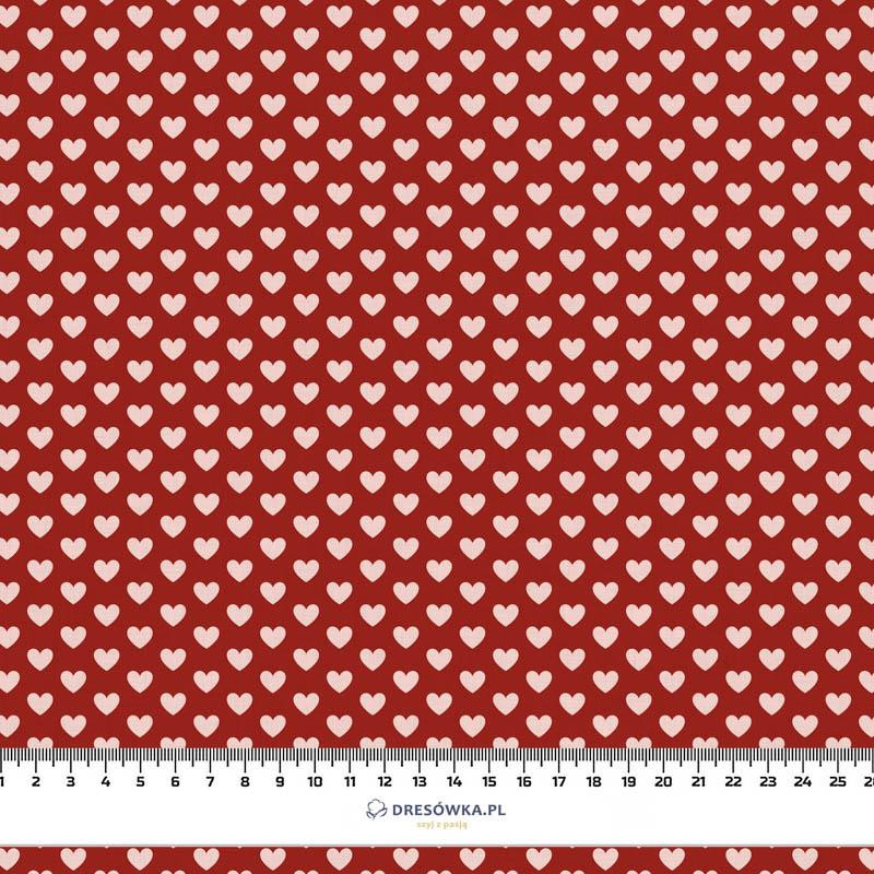 HEARTS / red (VALENTINE'S HEARTS) - single jersey with elastane 