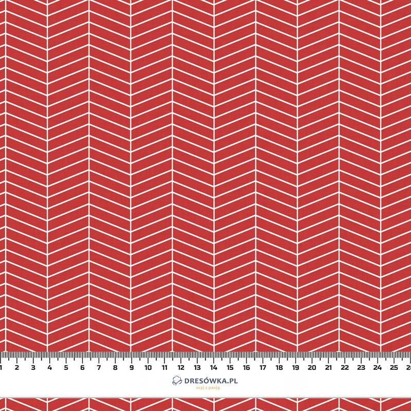 HERRINGBONE pat. 3 / red (VALENTINE'S MIX) - Cotton woven fabric