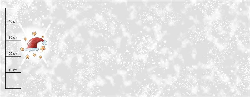 SANTA'S HAT / STARS  (CHRISTMAS SEASON) - panoramic panel looped knit 