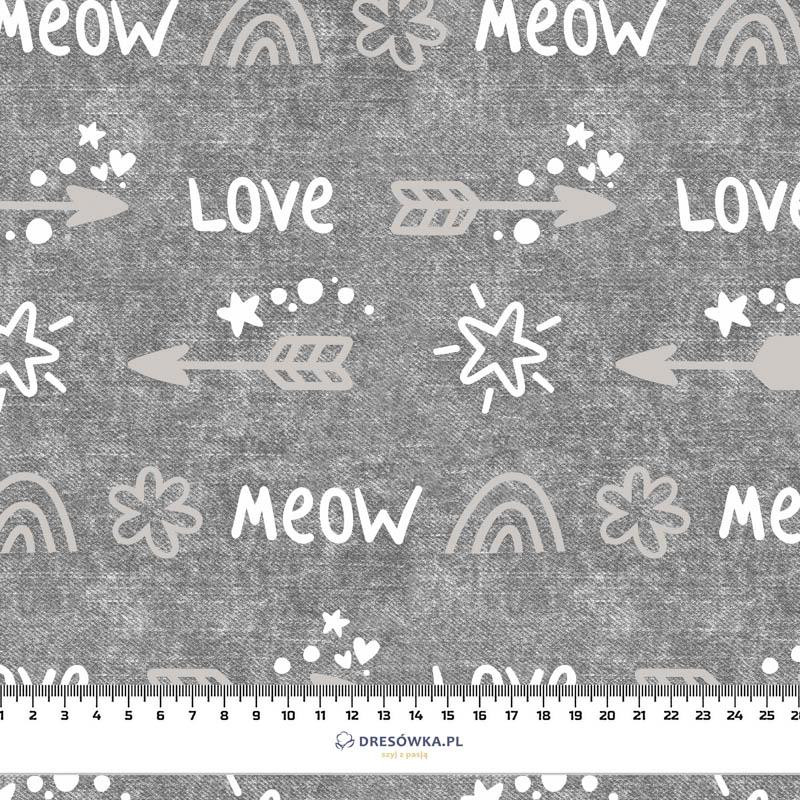 ARROWS / love (CATS WORLD ) / ACID WASH GREY  - Waterproof woven fabric