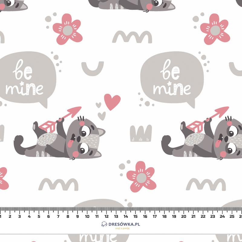 CATS AND ARROWS / be mine (CATS WORLD) / white - Waterproof woven fabric