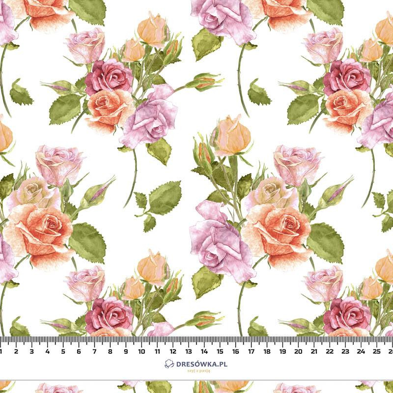 PASTEL ROSES pat. 2 (BLOOMING MEADOW) - single jersey with elastane 