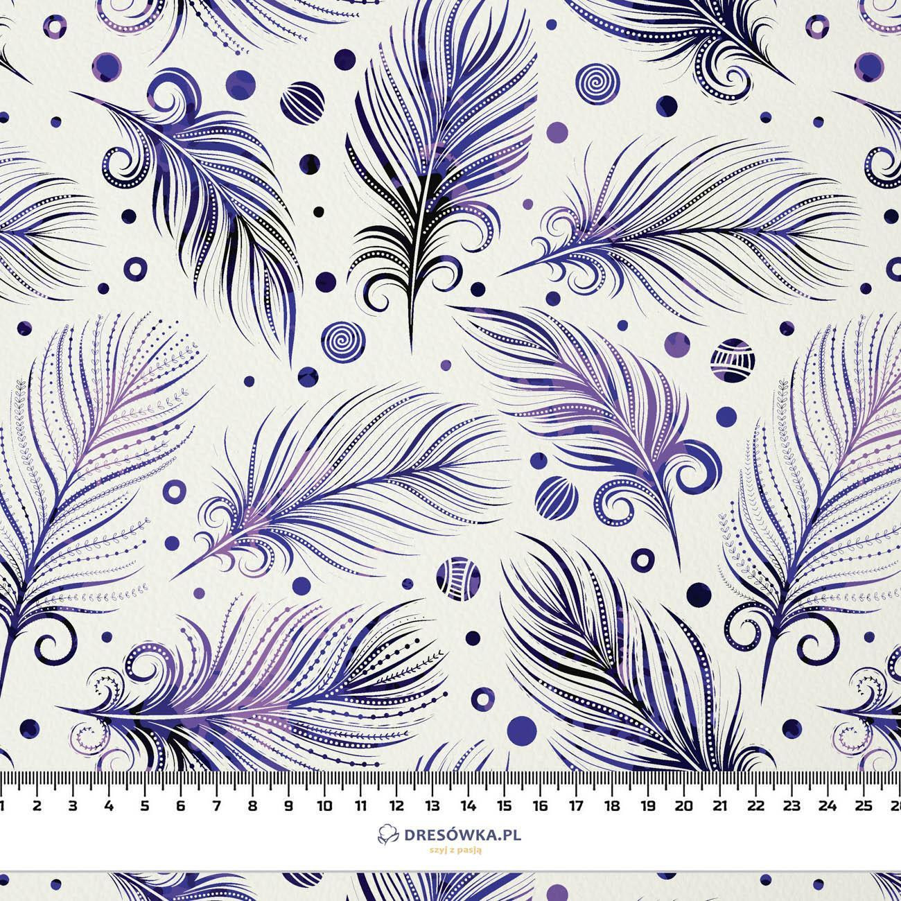 FEATHERS (Very Peri) - Cotton muslin