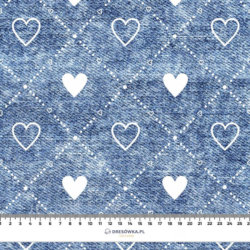 HEARTS AND RHOMBUSES / vinage look jeans (blue)
