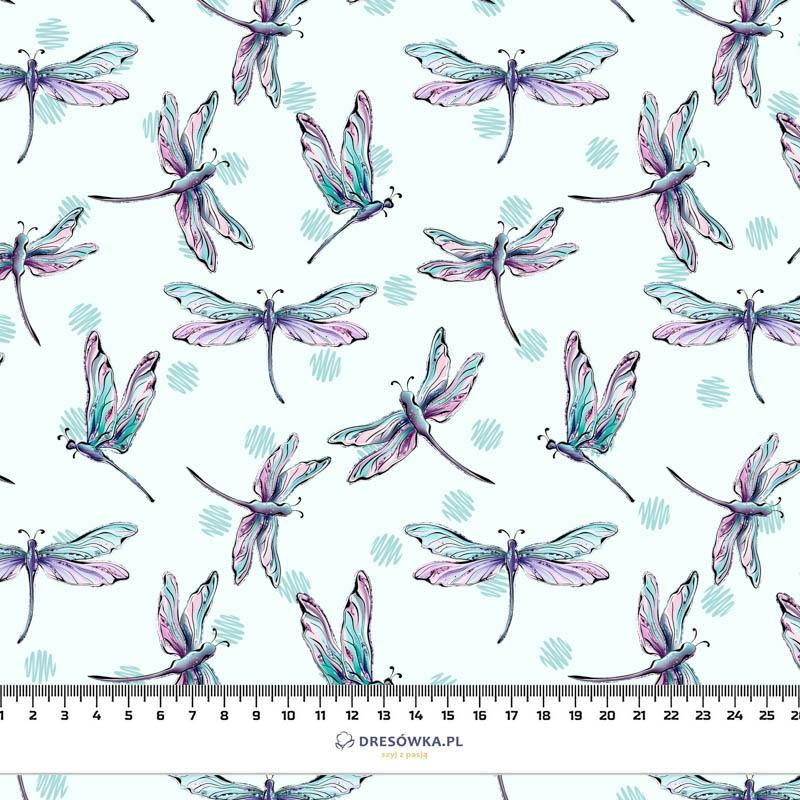 DRAGONFLIES pat. 2 (DRAGONFLIES AND DANDELIONS) - Cotton muslin