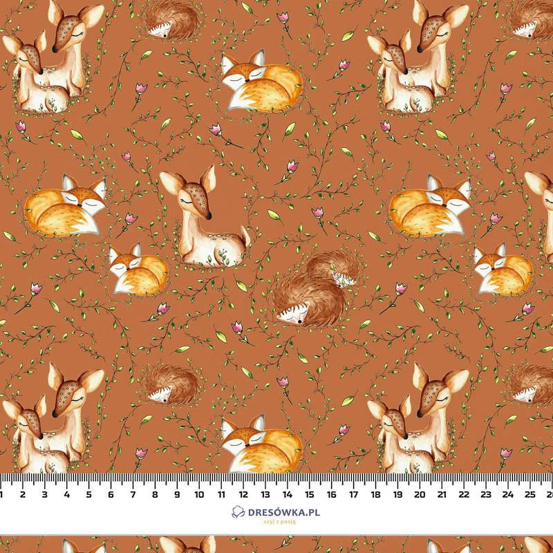 SLEEPING ANIMALS MIX (SLEEPING ANIMALS) / brown - Waterproof woven fabric