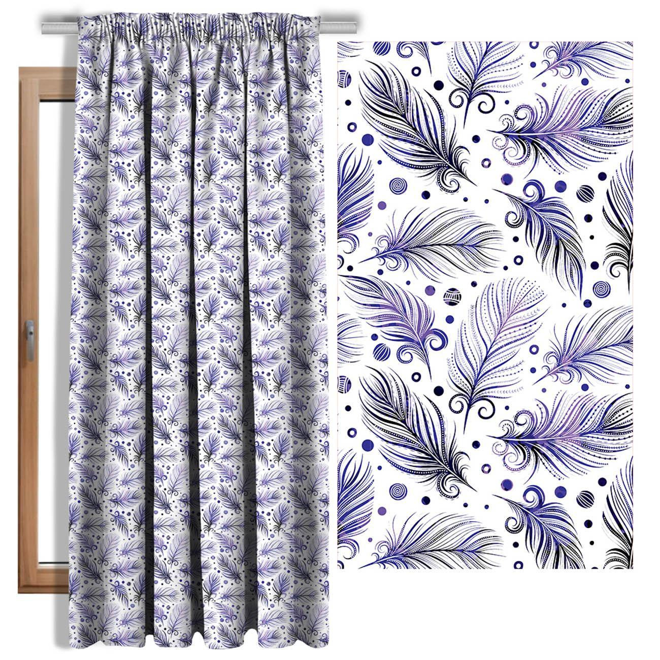 FEATHERS (Very Peri) - Cotton muslin