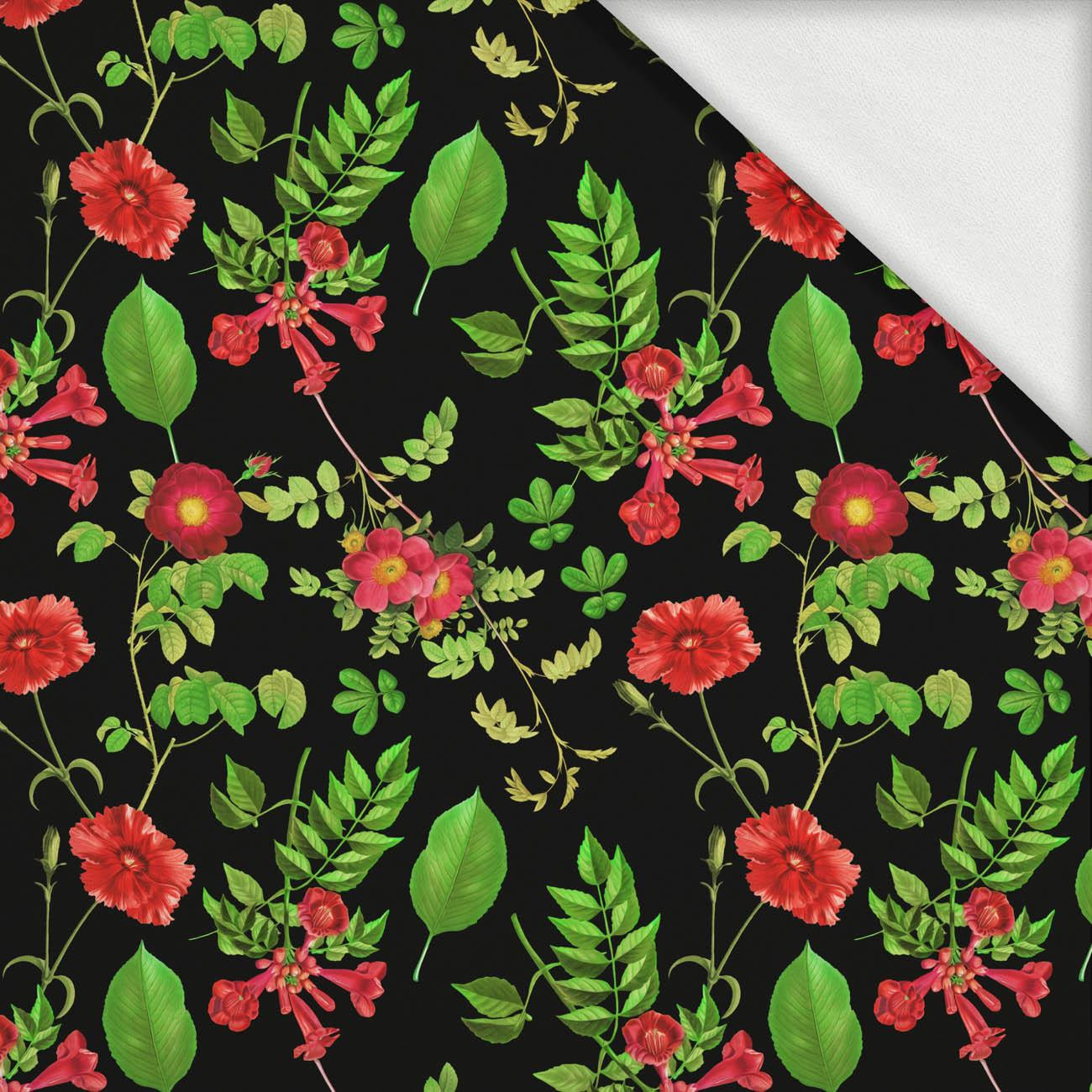 MINI RED GARDEN (PARADISE GARDEN)  - looped knit fabric with elastane