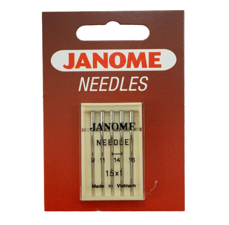 Woven fabric needles JANOME 5 pcs set - mix