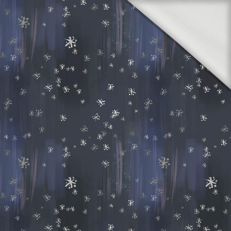 WINTER SKY / navy (ENCHANTED WINTER) - looped knit fabric