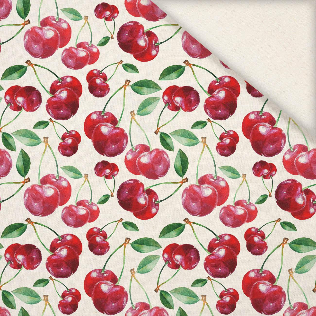 CHERRIES PAT. 5 - Linen 100%