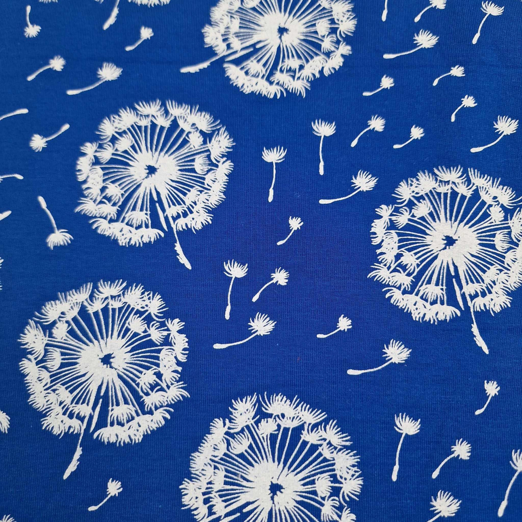 DANDELION blue - looped knit fabric