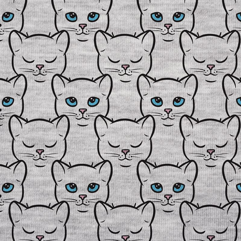 Cat's eyes / melange light grey - looped knit 
