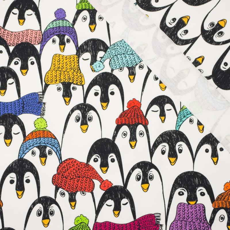 PENGUINS IN SCARVES - looped knit SP250