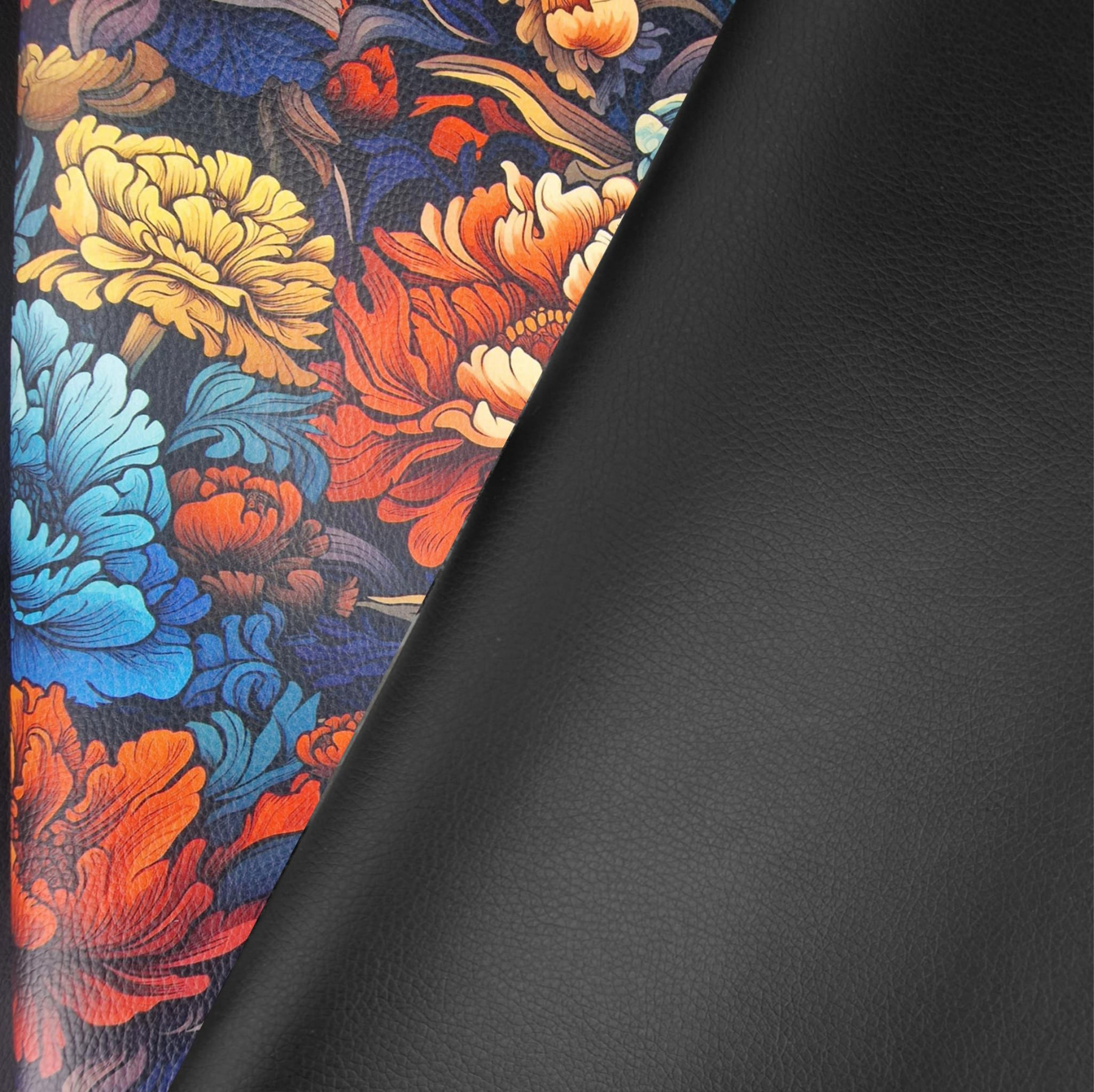 BLACK (46 cm x 50 cm) - matte leatherette