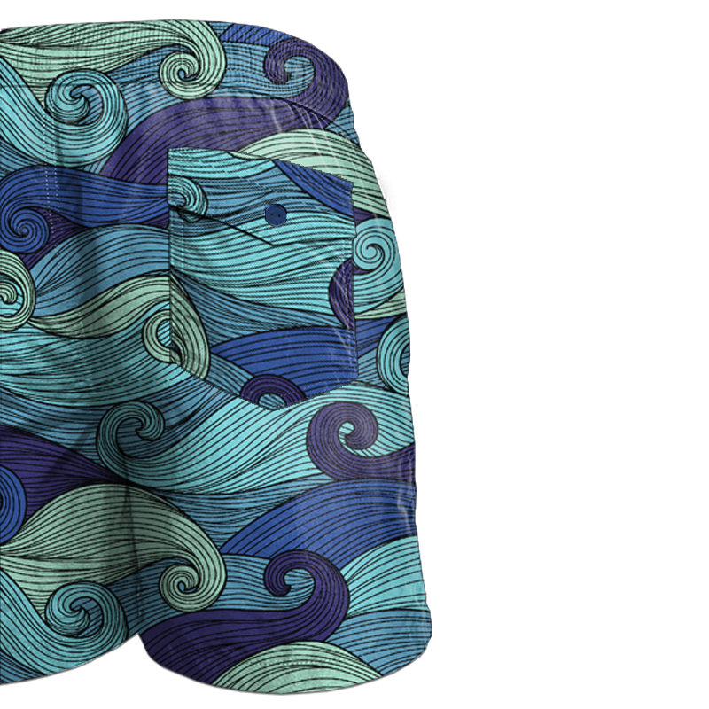 Men's swim trunks - WAVES - sewing set