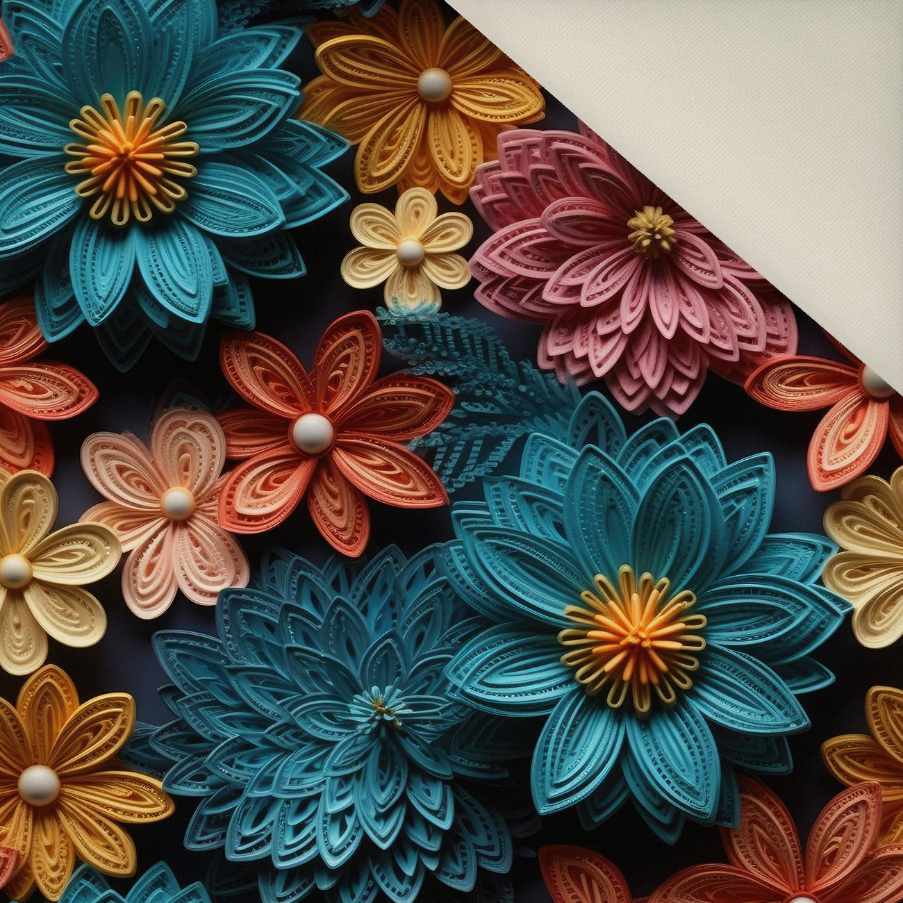 FLOWERS 3D PAT. 14- Upholstery velour 