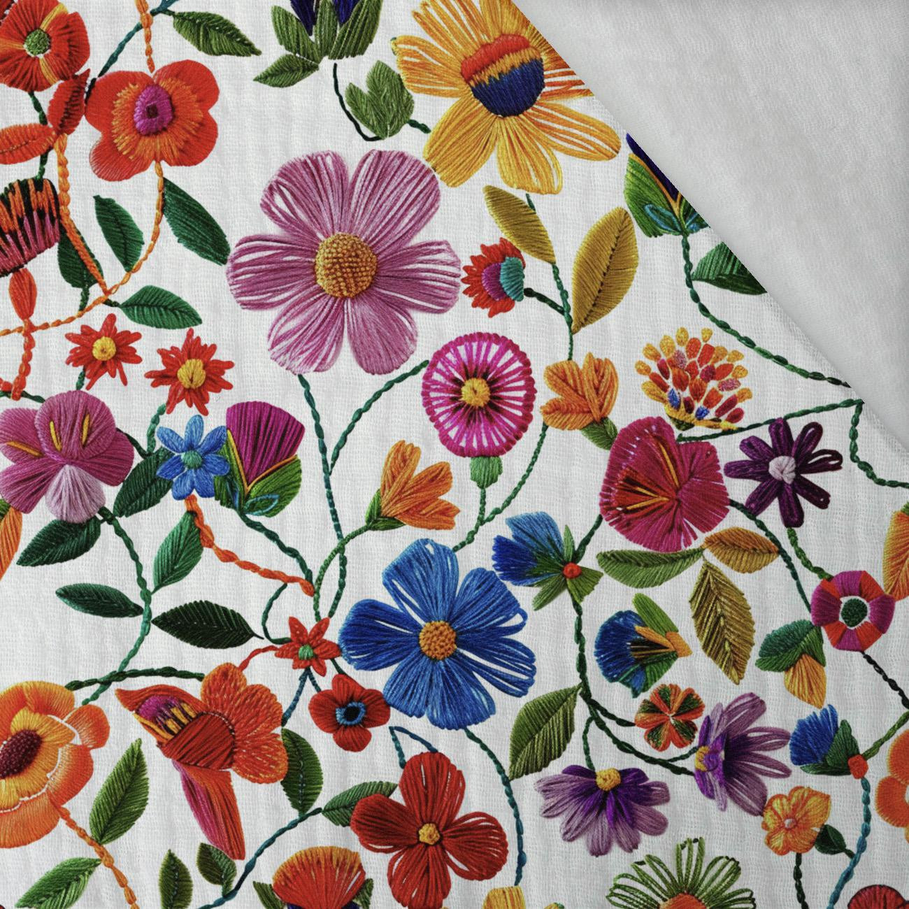 FLOWERS 3D PAT. 1 - Cotton muslin