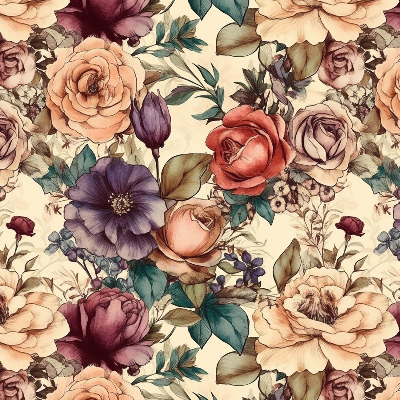FLOWERS WZ.39 - Hydrophobic brushed knit